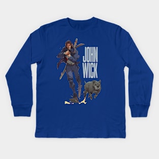 john wick and the team Kids Long Sleeve T-Shirt